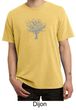 Mens Yoga T-shirt Grey Tree of Life Pigment Dyed Tee