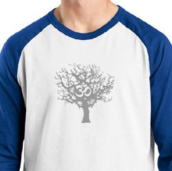 Mens Yoga T-shirt Grey Tree of Life Raglan Shirt Mens Yoga T-shirt Grey Tree of Life Raglan Shirt