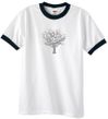 Mens Yoga T-shirt Grey Tree of Life Ringer Shirt