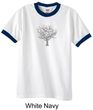 Mens Yoga T-shirt Grey Tree of Life Ringer Shirt
