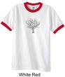 Mens Yoga T-shirt Grey Tree of Life Ringer Shirt