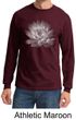 Mens Yoga T-shirt Lotus Flower Long Sleeve Shirt