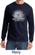 Mens Yoga T-shirt Lotus Flower Long Sleeve Shirt