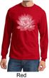 Mens Yoga T-shirt Lotus Flower Long Sleeve Shirt
