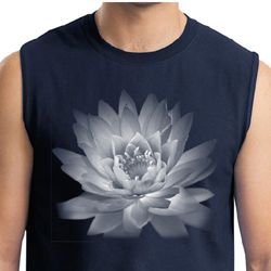 Mens Yoga T-shirt Lotus Flower Muscle Shirt