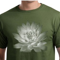 Mens Yoga T-shirt Lotus Flower Organic Shirt