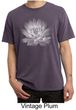 Mens Yoga T-shirt Lotus Flower Pigment Dyed Shirt