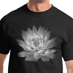Mens Yoga T-shirt Lotus Flower Shirt