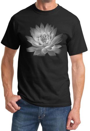 Mens Yoga T-shirt Lotus Flower Shirt