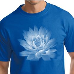 Mens Yoga T-shirt Lotus Flower Tall Shirt