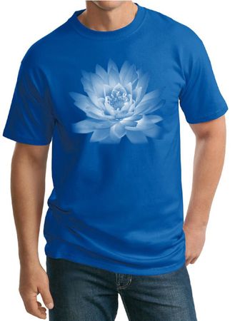 Mens Yoga T-shirt Lotus Flower Tall Shirt