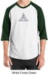 Mens Yoga T-shirt - Lotus Pose Meditation 3/4 Sleeve Raglan Shirt