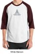Mens Yoga T-shirt - Lotus Pose Meditation 3/4 Sleeve Raglan Shirt