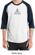 Mens Yoga T-shirt - Lotus Pose Meditation 3/4 Sleeve Raglan Shirt