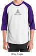 Mens Yoga T-shirt - Lotus Pose Meditation 3/4 Sleeve Raglan Shirt
