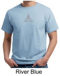 Mens Yoga T-shirt - Lotus Pose Meditation Organic Tee Shirt Mens Yoga T-shirt - Lotus Pose Meditation Organic Tee Shirt
