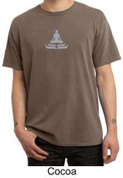 Mens Yoga T-shirt - Lotus Pose Meditation Pigment Dyed Tee Shirt Mens Yoga T-shirt - Lotus Pose Meditation Pigment Dyed Tee Shirt