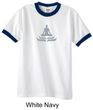 Mens Yoga T-shirt - Lotus Pose Meditation Ringer Shirt