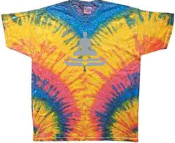 Mens Yoga T-shirt - Lotus Pose Meditation Woodstock Tie Dye Tee Shirt Mens Yoga T-shirt - Lotus Pose Meditation Woodstock Tie Dye Tee Shirt