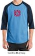 Mens Yoga T-shirt - Muladhara Root Chakra 3/4 Sleeve Raglan Shirt