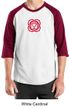 Mens Yoga T-shirt - Muladhara Root Chakra 3/4 Sleeve Raglan Shirt