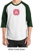 Mens Yoga T-shirt - Muladhara Root Chakra 3/4 Sleeve Raglan Shirt