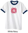 Mens Yoga T-shirt - Muladhara Root Chakra Adult Ringer Shirt