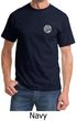 Mens Yoga T-shirt Om Symbol Pocket Print Tee Shirt