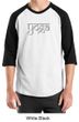 Mens Yoga T-shirt Sanskrit Yoga Text Raglan Shirt