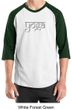 Mens Yoga T-shirt Sanskrit Yoga Text Raglan Shirt