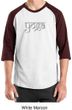 Mens Yoga T-shirt Sanskrit Yoga Text Raglan Shirt