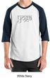 Mens Yoga T-shirt Sanskrit Yoga Text Raglan Shirt