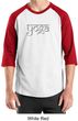 Mens Yoga T-shirt Sanskrit Yoga Text Raglan Shirt