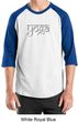 Mens Yoga T-shirt Sanskrit Yoga Text Raglan Shirt