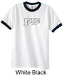 Mens Yoga T-shirt Sanskrit Yoga Text Ringer Shirt