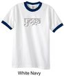 Mens Yoga T-shirt Sanskrit Yoga Text Ringer Shirt