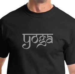 Mens Yoga T-shirt Sanskrit Yoga Text Tee