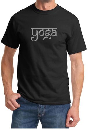 Mens Yoga T-shirt Sanskrit Yoga Text Tee