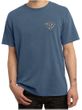Mens Yoga T-Shirt Super OM Pocket Print Pigment Dyed Tee Shirt