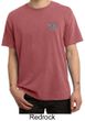 Mens Yoga T-Shirt Super OM Pocket Print Pigment Dyed Tee Shirt
