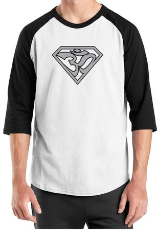 Mens Yoga T-Shirt Super OM Raglan Shirt