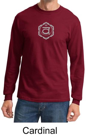 Mens Yoga T-shirt Swadhisthana Chakra Symbol Adult Long Sleeve Shirt