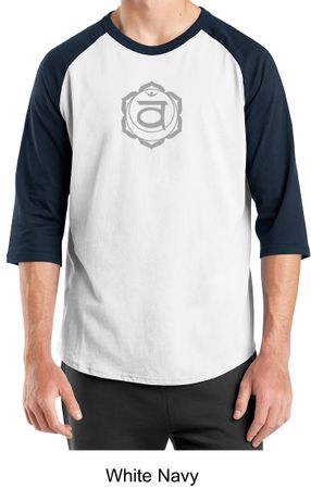 Mens Yoga T-shirt Swadhisthana Chakra Symbol Adult Raglan Shirt