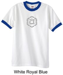 Mens Yoga T-shirt Swadhisthana Chakra Symbol Adult Ringer Shirt Mens Yoga T-shirt Swadhisthana Chakra Symbol Adult Ringer Shirt