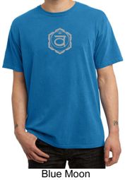 Mens Yoga T-shirt Swadhisthana Chakra Symbol Pigment Dyed Tee Shirt Mens Yoga T-shirt Swadhisthana Chakra Symbol Pigment Dyed Tee Shirt
