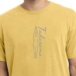 Mens Yoga T-shirt Tadasana Mountain Pose Pigment Dyed Shirt - Dijon