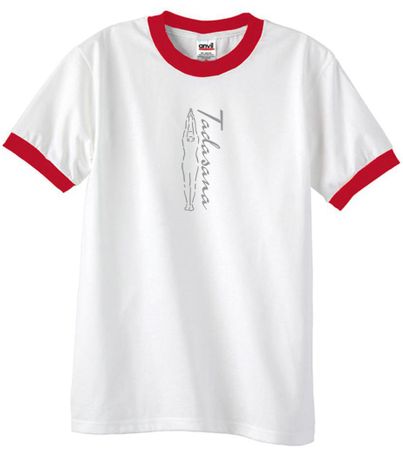 Mens Yoga T-shirt Tadasana Mountain Pose Ringer Shirt