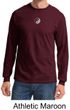 Mens Yoga T-shirt Yin Yang Small Print Meditation Long Sleeve Shirt