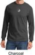 Mens Yoga T-shirt Yin Yang Small Print Meditation Long Sleeve Shirt