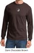 Mens Yoga T-shirt Yin Yang Small Print Meditation Long Sleeve Shirt